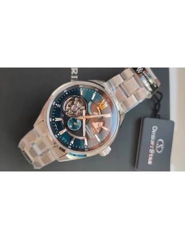 reloj automático hombre Orient Star RE-AV0114E Power Reserve 50h dial verde 41mm cristal zafiro anti-reflejo 100m correa acero