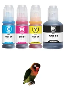 4 Tintas Compatibles Canon GI51 Botella de Tinta - GI51 para Pixma G1520, G1560, G2520, G2560, G3520, G3560