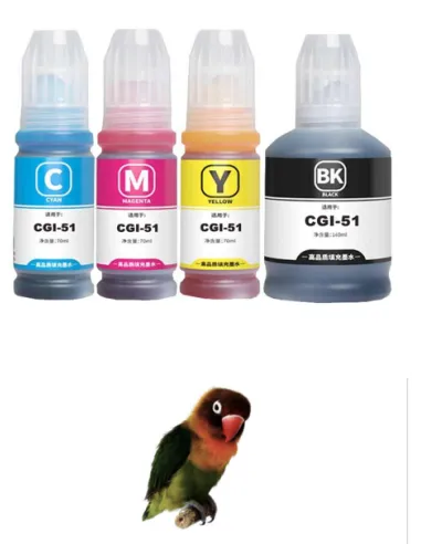 Tinta Compatible Canon GI51 Negro Botella de Tinta - GI51PGBK / 4529C001 para Pixma G1520, G1560, G2520, G2560, G3520, G3560