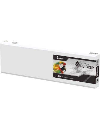Tinta Compatible para Epson SJIC26P Negro Cartucho de Tinta Pigmentada C33S020618 / SJIC26PK para ColorWorks C7500, TM-C7500