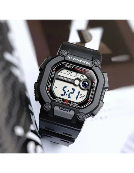 copy of Reloj deportivo hombre Casio W737H-1A2 Luz LED 10 años batería Hora Dual 100m Water Resist