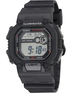 Reloj deportivo hombre Casio W737H-1A Luz LED 10 años batería Hora Dual 100m Water Resist