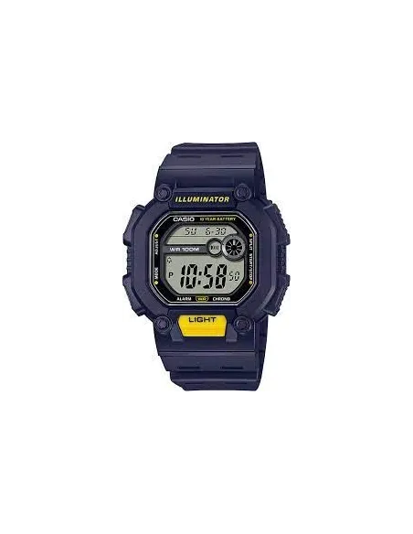 Reloj deportivo hombre Casio W737H-2A Luz LED 10 años batería Hora Dual 100m Water Resist