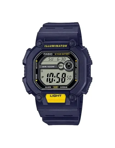 Reloj deportivo hombre Casio W737H-2A Luz LED 10 años batería Hora Dual 100m Water Resist