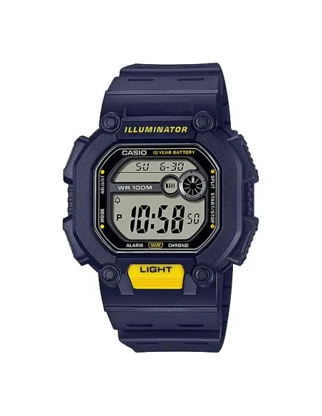 Reloj deportivo hombre Casio W737H-2A Luz LED 10 años batería Hora Dual 100m Water Resist