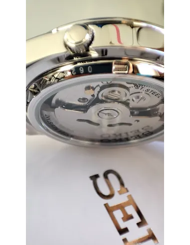 reloj automático hombre Seiko 5 SNK615K1 dial azul 37mm correa acero