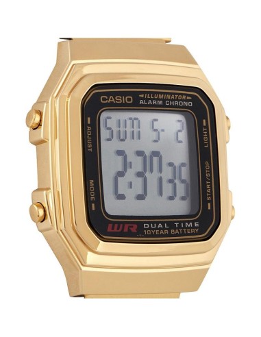 Reloj casio collection a178wga-1a estilo retro - cronografo multifuncional - acero inoxidable