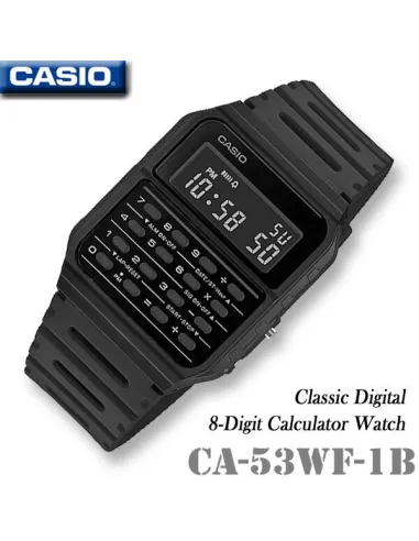 Reloj  unisex Casio Calculadora CA-53WF-1B negro