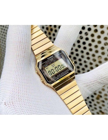 reloj unisex digital Casio A700WGA-9A luz LED cronómetro alarma