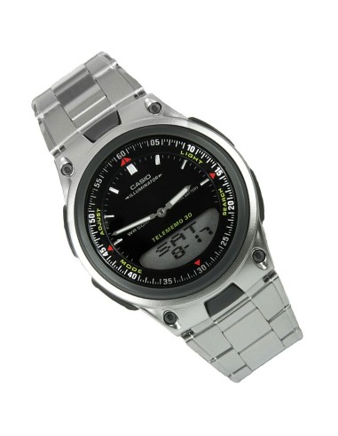 reloj hombre CASIO aw-80d-1a Hora Mundial - 30 telememo - 10 años batería