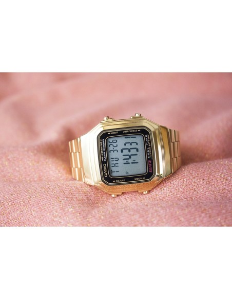 Reloj casio collection a178wga-1a estilo retro - cronografo multifuncional - acero inoxidable