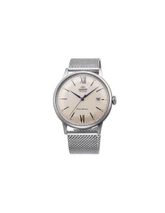 reloj automático hombre Orient Bambino RA-AC0020G dial beige 40.5mm correa acero malla (admite cuerda manual)