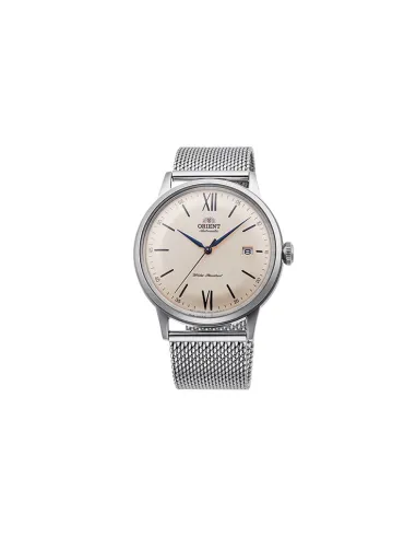 reloj automático hombre Orient Bambino RA-AC0020G dial beige 40.5mm correa acero malla (admite cuerda manual)