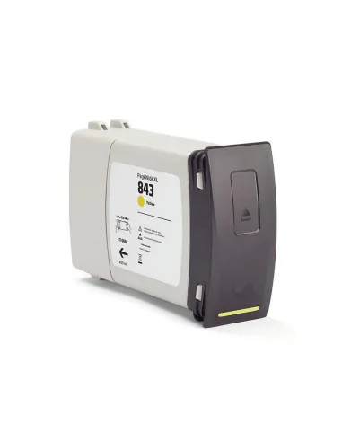tinta Compatible HP 843C / C1Q68A Amarillo Cartucho de Tinta Pigmentada para PageWide XL 4000, 4100, 4500, 4600, 5000, 5100
