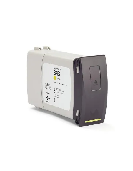 tinta Compatible HP 843C / C1Q68A Amarillo Cartucho de Tinta Pigmentada para PageWide XL 4000, 4100, 4500, 4600, 5000, 5100