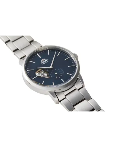 reloj automático hombre Orient Contemporary RA-AR0101L Semi-Skeleton dial azul 40mm correa acero 100m