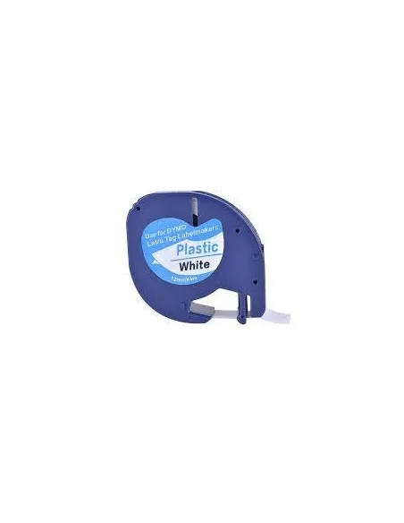 Compatible DYMO LETRATAG 91201 NEGRO / BLANCO CINTA ROTULADORA S0721610