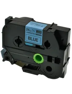 Compatible Brother TZe551 / TZ551 Cinta Laminada de Etiquetas - Texto negro sobre fondo azul - Ancho 24mm x 8 metros