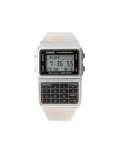 Reloj Casio Unisex DBC611-1D Iluminador Plata Telememo Calculadora
