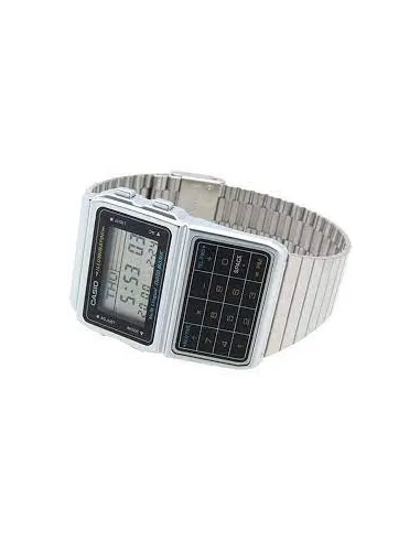 Reloj Casio Unisex DBC-611-1D Iluminador Plata Telememo Calculadora