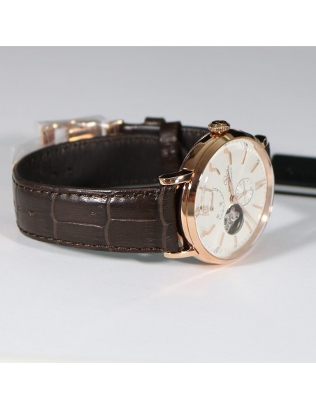 Reloj Automático hombre Orient Star RE-AV0001S oro rosa crista zafiro correa cuero Power Reserve 50H