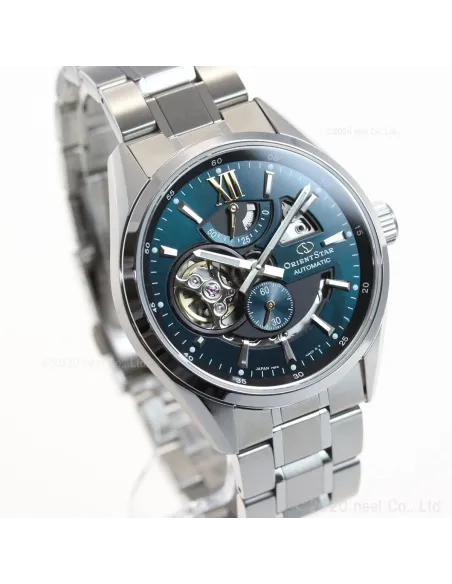 reloj automático hombre Orient Star RE-AV0114E Power Reserve 50h dial verde 41mm cristal zafiro anti-reflejo 100m correa acero