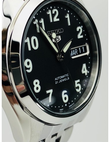 Reloj automático hombre Seiko 5 SNK381K1 correa acero dial negro