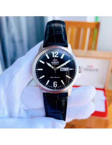 Reloj Automático Hombre Orient Commuter RA-AA0C04B dial negro correa cuero