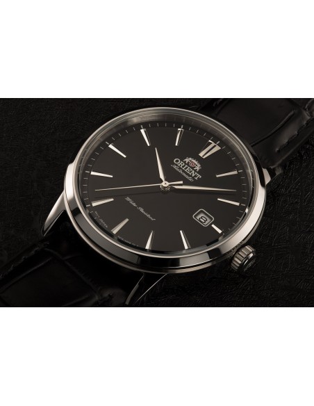 reloj automático hombre Orient Simphony RA-AC0F05B dial negro 41.6mm correa cuero