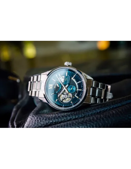 reloj automático hombre Orient Star RE-AV0114E Power Reserve 50h dial verde 41mm cristal zafiro anti-reflejo 100m correa acero