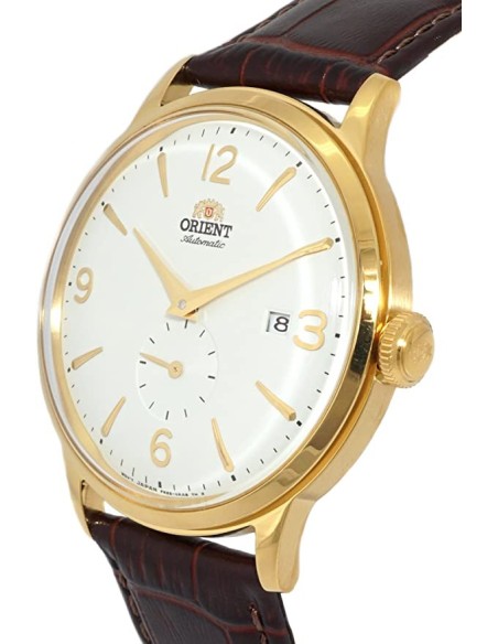reloj hombre automático Orient Bambino RA-AP0004S white gold correa cuero