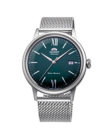 reloj automático hombre Orient Bambino RA-AC0018E dial verde 40.5mm correa acero malla (admite cuerda manual)