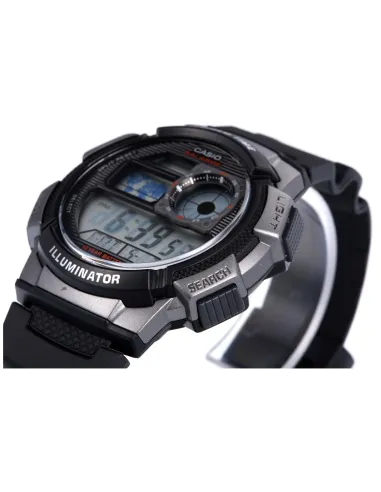 Reloj Casio collection Digital AE-1000w-1bv Hora Mundial - 5 Alarmas - 10 BAR