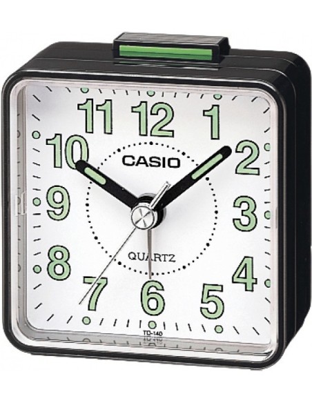 Despertador Casio TQ-140-1b Alarm Clock fondo blanco