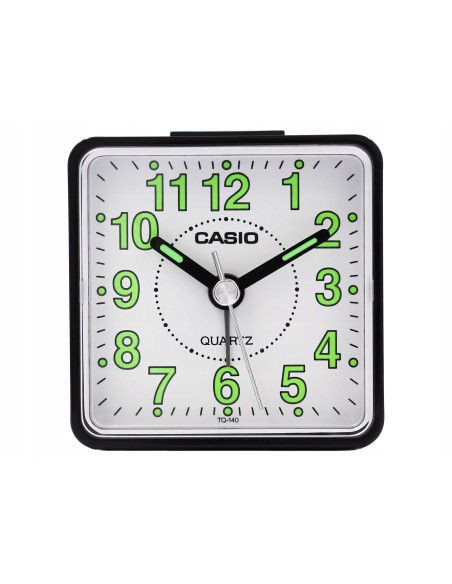 Despertador Casio TQ-140-1b Alarm Clock fondo blanco