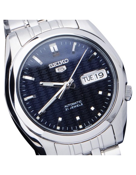 Reloj Automático Hombre Seiko 5 SNK357K1 dial azul oscuro correa acero