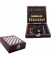 SET 2 x 1 juego de ajedrez mas accesorios amantes del vino regalo ideal