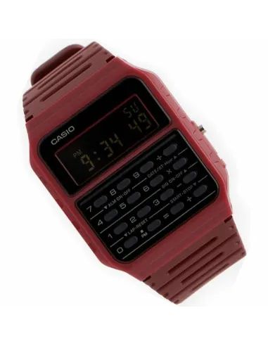 Reloj Casio Calculadora CA-53WF-4B rojo - Alarma - Cronometro