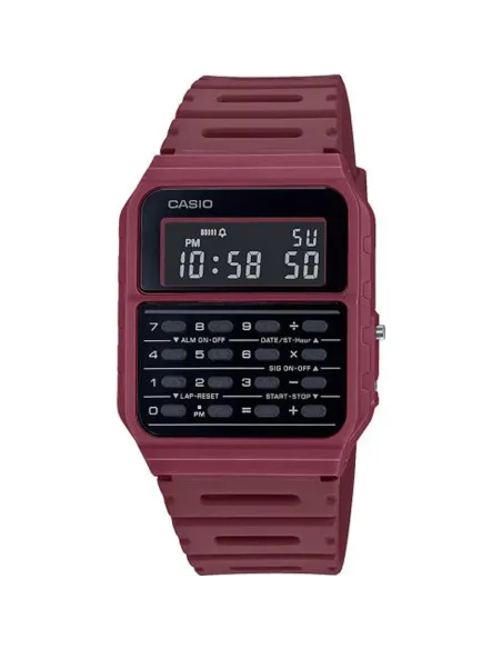 Reloj Casio Calculadora CA-53WF-4B rojo - Alarma - Cronometro
