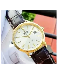 reloj automático hombre Orient Simphony III RA-AC0F04S dial blanco 41.5mm correa cuero (admite cuerda manual) 50m water resist 2
