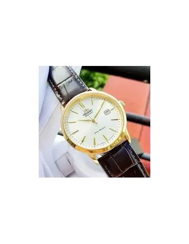 reloj automático hombre Orient Simphony III RA-AC0F04S dial blanco 41.5mm correa cuero (admite cuerda manual) 50m water resist