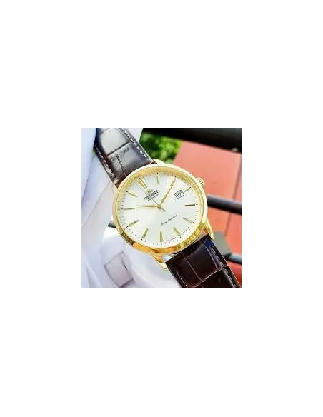 reloj automático hombre Orient Simphony III RA-AC0F04S dial blanco 41.5mm correa cuero (admite cuerda manual) 50m water resist