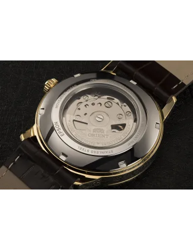 reloj automático hombre Orient Simphony III RA-AC0F04S dial blanco 41.5mm correa cuero (admite cuerda manual) 50m water resist