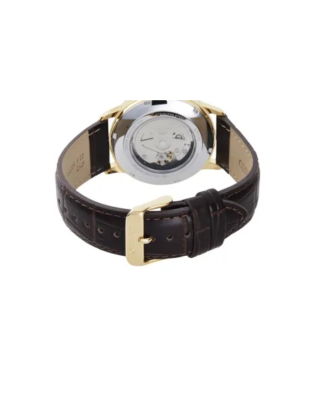 reloj automático hombre Orient Simphony III RA-AC0F04S dial blanco 41.5mm correa cuero (admite cuerda manual) 50m water resist