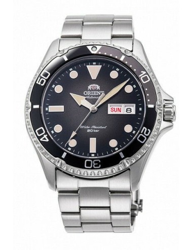 reloj automático hombre Orient New Kamasu RA-AA0810N dial negro 41.8mm correa acero cristal zafiro 200m water resist