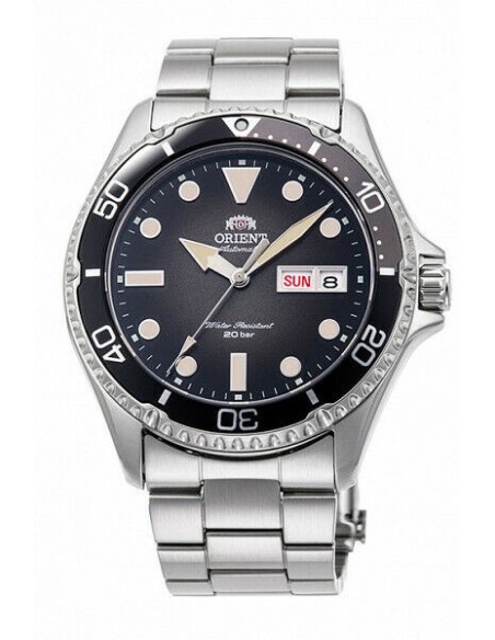 reloj automático hombre Orient New Kamasu RA-AA0810N dial negro 41.8mm correa acero cristal zafiro 200m water resist