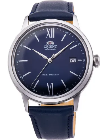 reloj automático hombre Orient Bambino RA-AC0021L dial azul 40.5mm correa de cuero