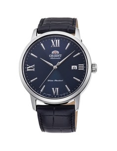 reloj automático hombre Orient Simphony IV RA-AC0F11L dial azul 41.6mm correa de cuero 50m water resist