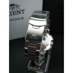 reloj de buceo automático hombre Orient M-Force RA-AC0N01B dial negro 45mm correa acero 200m water resist Cristal Zafiro 2