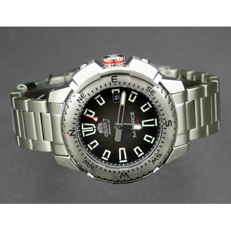 reloj de buceo automático hombre Orient M-Force RA-AC0N01B dial negro 45mm correa acero 200m water resist Cristal Zafiro